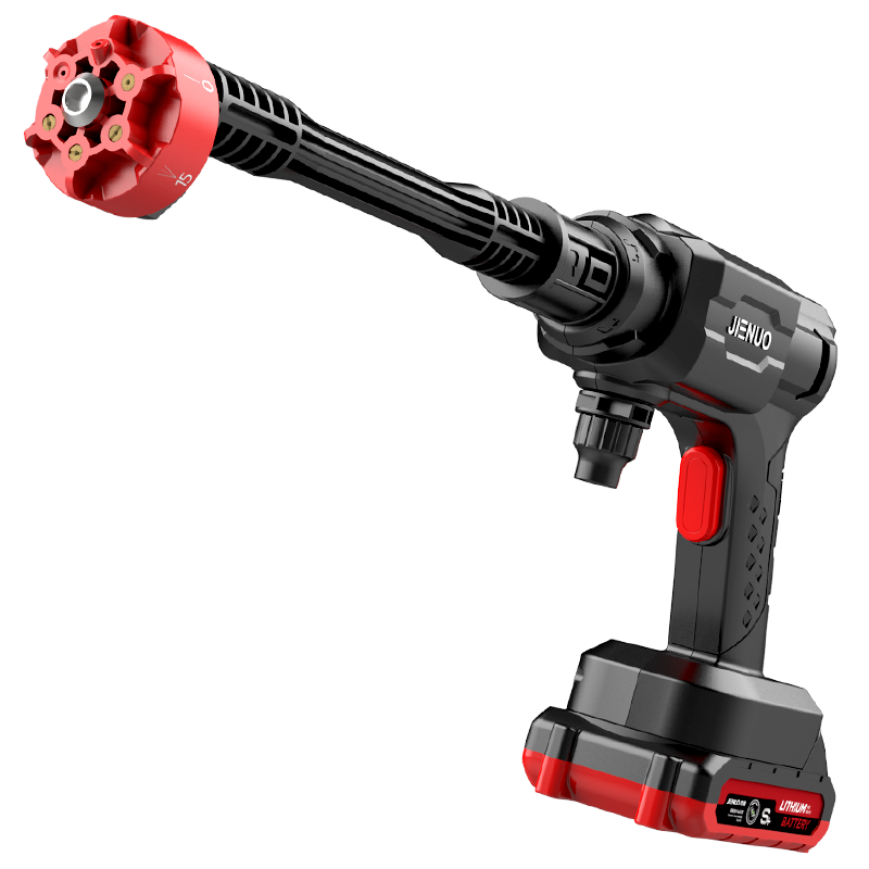 Jienuo Cordless Lithium Battery Car Washer, High-Pressure Water Gun, Household High-Power Booster Pump, Super Strong Pressure Cleaning Device, Dual Batteries