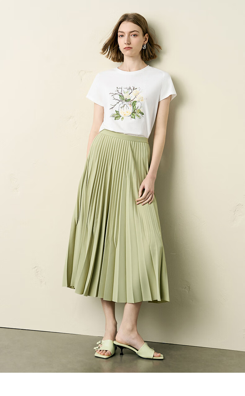 YANYEE Vintage Print Cotton Short Sleeve T-Shirt 2025 Spring Commuter Round Neck White Top for Women White 1 XL 12