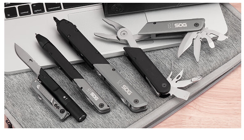 SOG Multi-Functional Tool Pliers, Tactical Pen-Shaped Folding Knife, Outdoor Survival Emergency Rescue Equipment Q3 Series 6