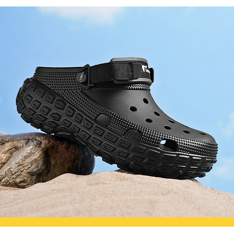 G.N.Shi Jia Men's Shoes, Summer Outdoor Wear, Thick-Soled Hollow Breathable Hole Shoes, Outdoor Stream Tracing Beach Sandals 25