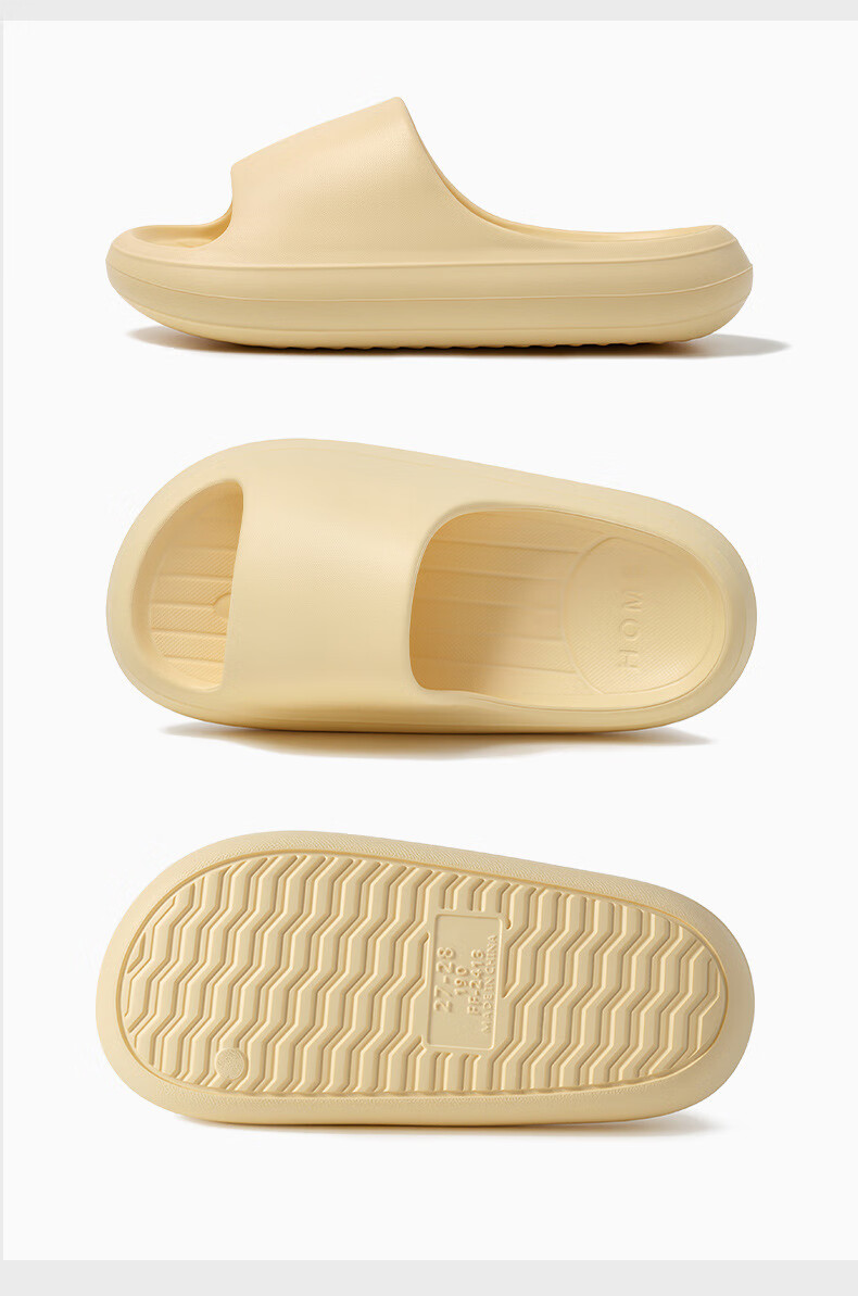 GUOLUOFEI Children's Summer Slippers Boys Girls Parent-Child Non-Slip Home Bath Sandals Cheese Yellow Size 27-28 13