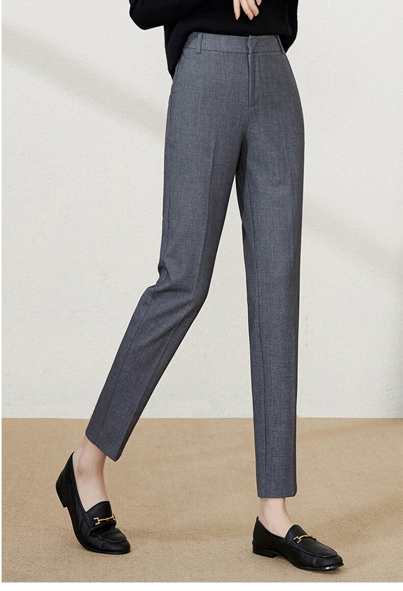 Langsha Women's Spring Summer Thin Suit Pants Pencil Pants Cigarette Pants Professional Workwear Commuter Casual Trousers 4
