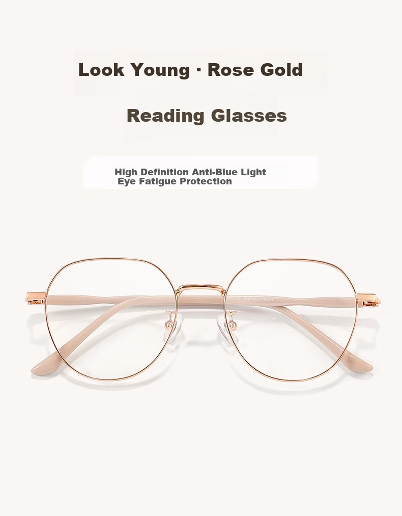 GOGOSOON Anti-Blue Light Reading Glasses for Women, High-End Elegant HD Presbyopic Glasses for Middle-Aged And Elderly, Ultra-Light Fashionable Imported Reading Glasses 1