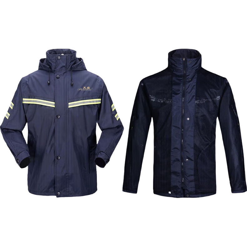 Tiantangsan Outdoor Raincoat And Poncho Single-Person Two-Piece Set Spring Yafang Double-Layer Electric Motorcycle Battery Motorcycle Navy Blue 3XL Size