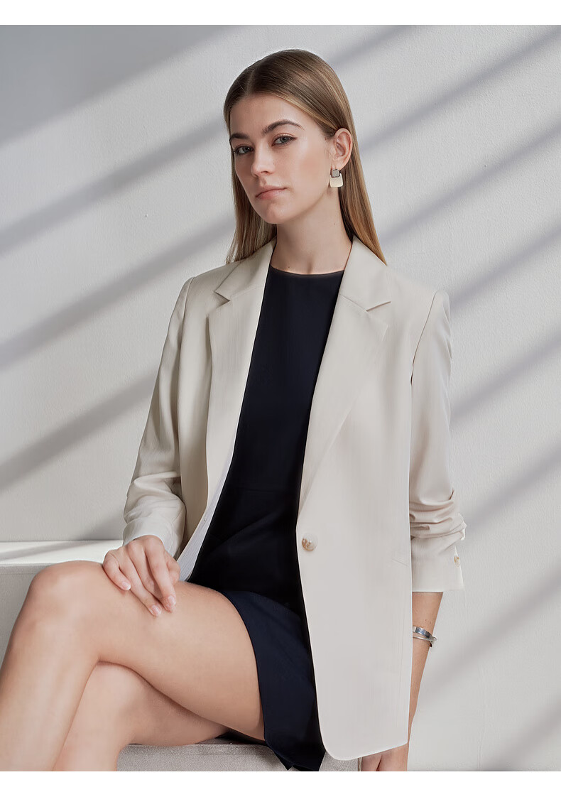 G2000 Comfortable Skin-Friendly/Mall-Matching Women's Spring And Summer Business Commute Short-Sleeve Dress, Black, M/36 5