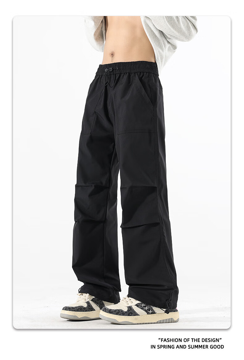 SWAMP AREA Men's Outdoor Sports Pants, Spring And Autumn Soft Shell Versatile Trendy Hiking Trousers, Cargo Pants WS398 White S 15