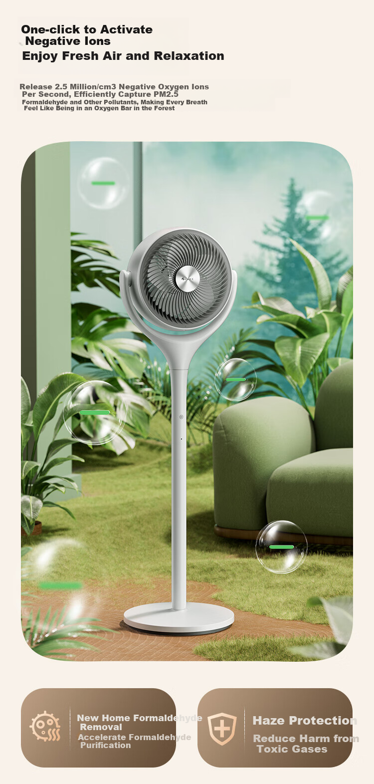 GREE [Weaving Wind Ai+Ultra] Level 1 Energy Efficiency DC Inverter Quiet Energy-Saving Ultra Silent Air Circulation Fan Home Voice Remote Control Electric Fan Household Purification Floor Fan 9