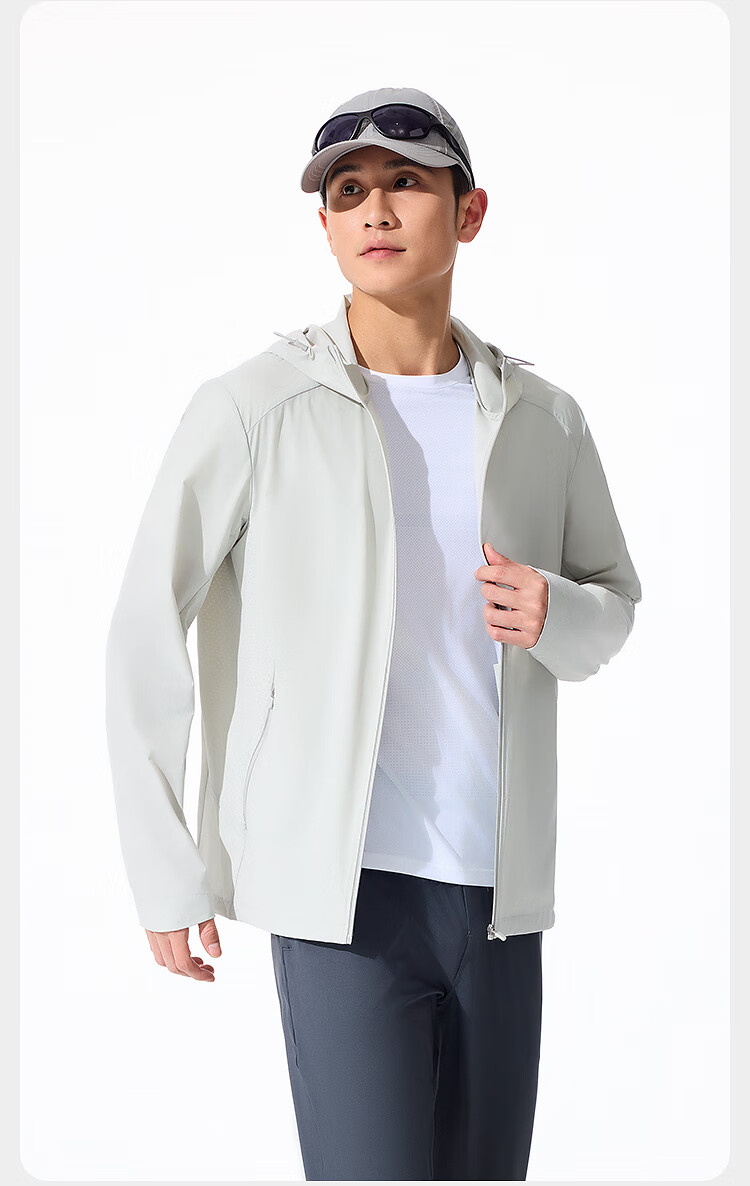 Bosideng Summer Casual Sports Original Yarn Sun Protection Jacket for Men UPF100+ UV Protection Loose Travel Coat 16