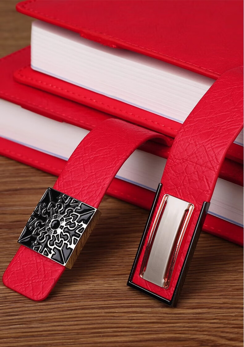 SHENGCHI Office Business Notebook, Stylish First-Heart Journal, Meeting Record Book, Customizable Company Logo Stationery, Gift, Single Book, Lucky Red 12