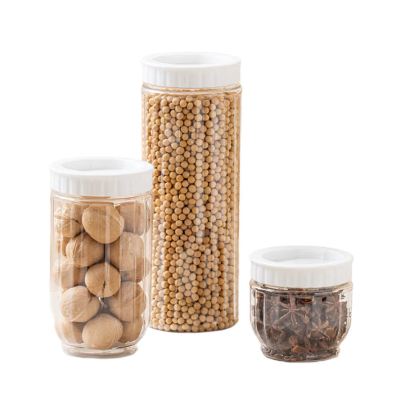 JD Original Airtight Storage Containers, Food-Grade Sealed Jars for Grains And Tea, Moisture-Proof Plastic Storage Boxes, Set of 3