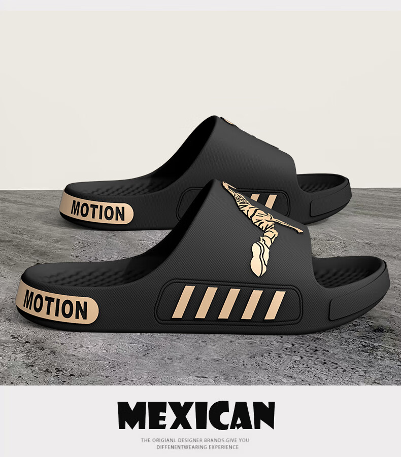 MEXICAN Sports Sandals for Men, Summer Outdoor Wear, Comfortable Home And Water Wading, Beach Shock-Absorbing Non-Slip Slippers, Black Size 40-41 2