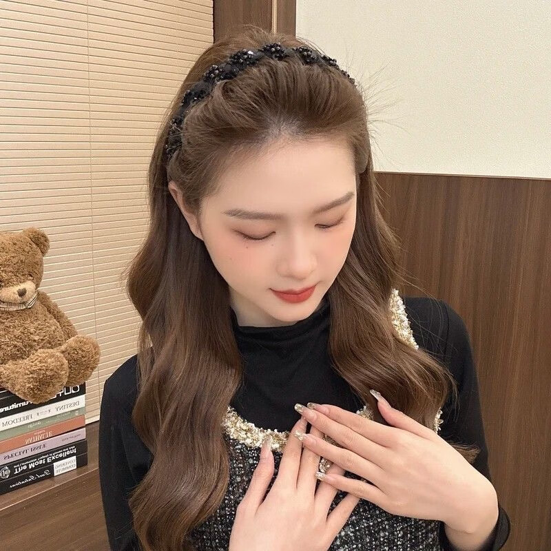 Huangjiama Headband for Women, Elegant Hair Accessory for Going Out, High Crown Headband, Stylish Internet Celebrity Paris Princess Hairpin, Face-Washing Specific 6
