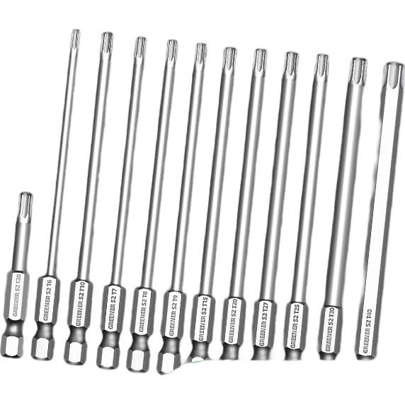 GREENER Plum Blossom Screwdriver Bit Set with Strong Magnet for Home Use, Electric Screwdriver, Impact Wrench, Electric Drill, Hexagonal Shank Set