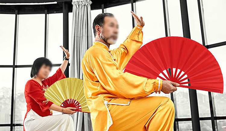 Extreme Space Folding Fan Kung Fu Fan Martial Arts Performance Dance Fan Birthday Gift Chinese Style One Foot Double-Sided Tai Chi Fan 4