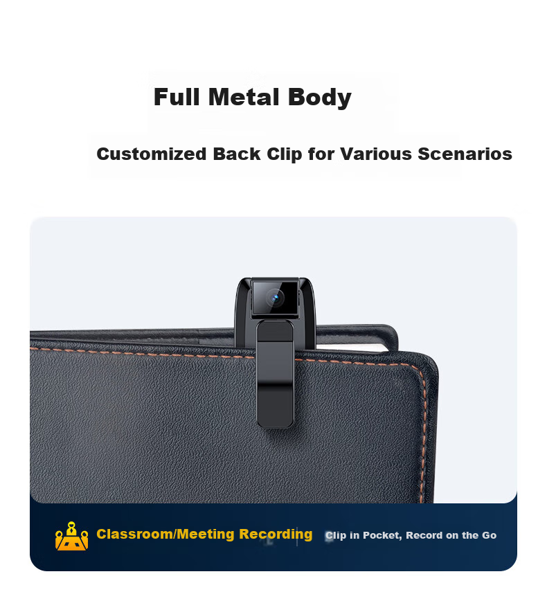 Yescool A8 Camera, 32GB Action Camera, 1080P Professional HD, One-Touch Recording And Photography, Audio And Video Recording Device, Long Standby Time, Large Capacity, for Meetings, Training, Negotiations, Evidence Collectio 8