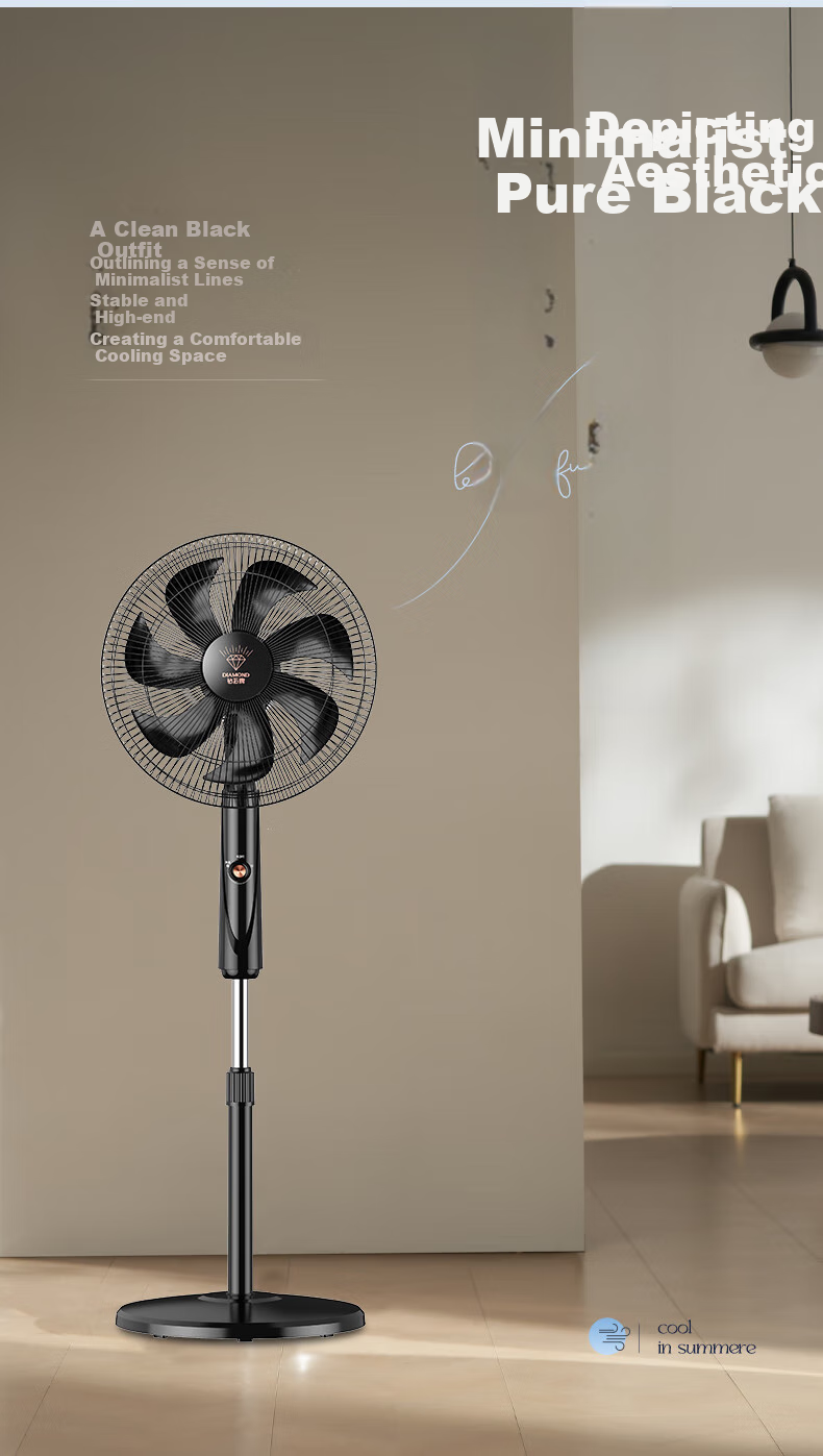 Diamond Brand [18 Inch + Pure Copper Motor + Level 1 DC Inverter] Household Standing Floor Fan Adjustable Industrial Fan Strong Wind DFS-ZFM05L 12