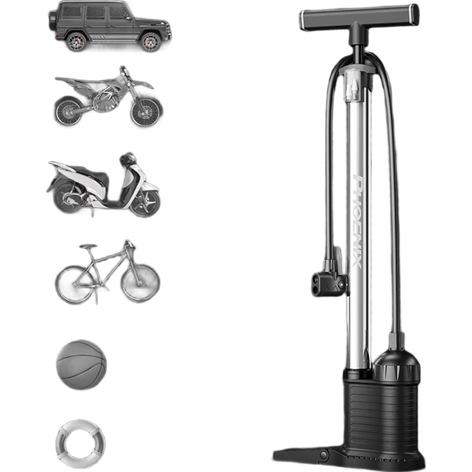 Phoenix New High-Pressure Bicycle Pump Universal Electric Vehicle Portable Inflator for Home Car Basketball