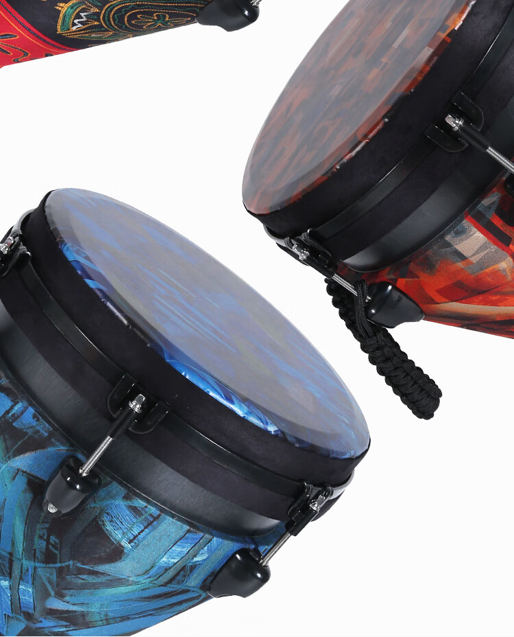 MOSEN 12-Inch Professional African Drum, Carbon Fiber Material Lijiang Hand Drum, Adjustable Tuning Fashion Style, Cosmic Blue 15