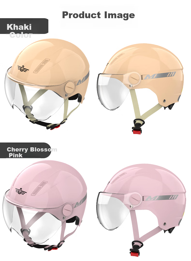 Mypick Electric Bicycle Helmet Summer Half Helmet A-Class National Standard 3C Certified Sun Protection Breathable Unisex Safety Helmet for Electric Scooters And Motorcycles Fashionable Gray with Short Visor 15