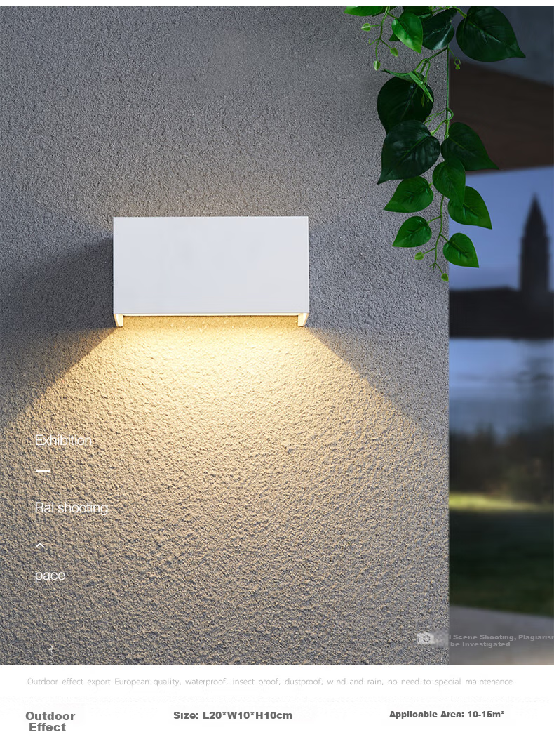 ZIDENG Outdoor Wall Light Waterproof Modern Minimalist Living Room Super Bright LED Dimmable Dual-Head for Outdoor Stairs Hallway Balcony 9