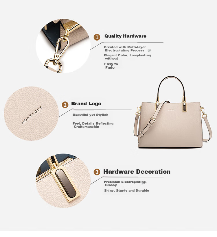 MONTAGUT Women's Handbag, Large Capacity Shoulder Bag And Crossbody Bag for Women, Tote Bag, Mommy Bag, Birthday Gift 7
