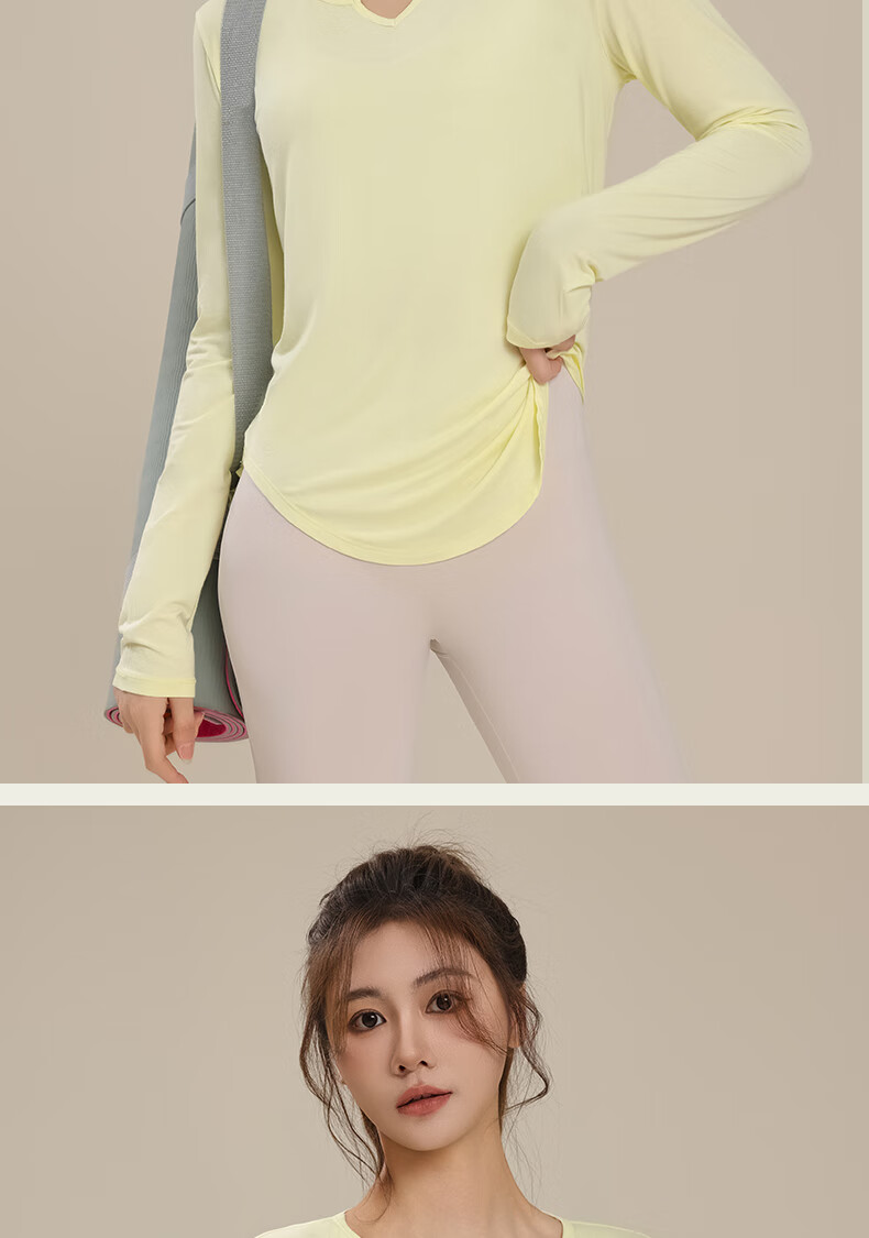 Free Style Yoga Shirt for Women Spring Autumn New Running Fitness Quick-Dry Top Pilates Sports Loose Long Sleeve T-Shirt 12