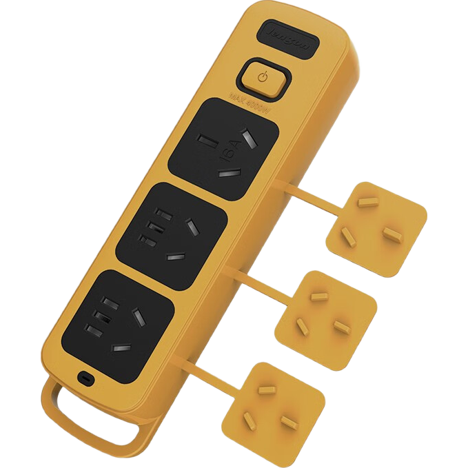 Lengon 16A High-Power Drop-Resistant Engineering Socket, Shockproof Self-Wiring Wireless Dustproof Outdoor Anti-Vibration Multi-Function Power Strip without Cord, 3 Outlets 5 Sockets