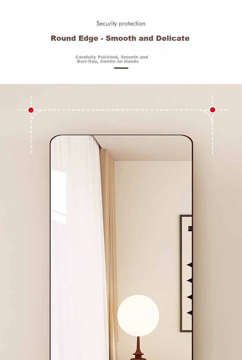 Qiyinge Solid Wood Full-Length Mirror, Floor-Standing Mirror for Home Use, Bedroom Dressing Mirror for Women, Fitting Room Mirror for Clothing Stores, Wall-Mounted Large Mirror 10