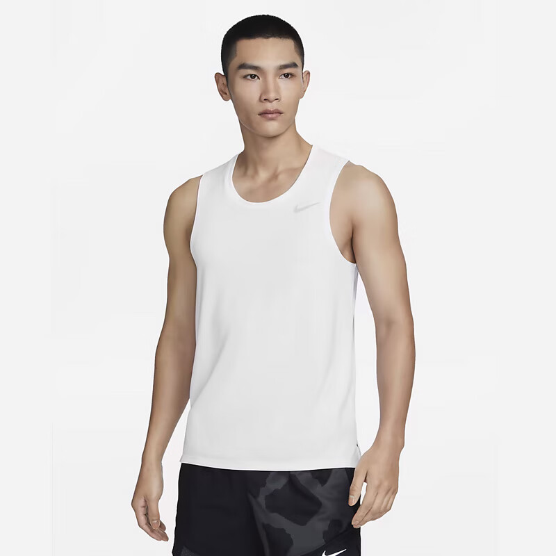 NIKE Men's Sports Tank Top, Round Neck Sleeveless, Soft Comfortable DV9322-010 Black 2XL 1