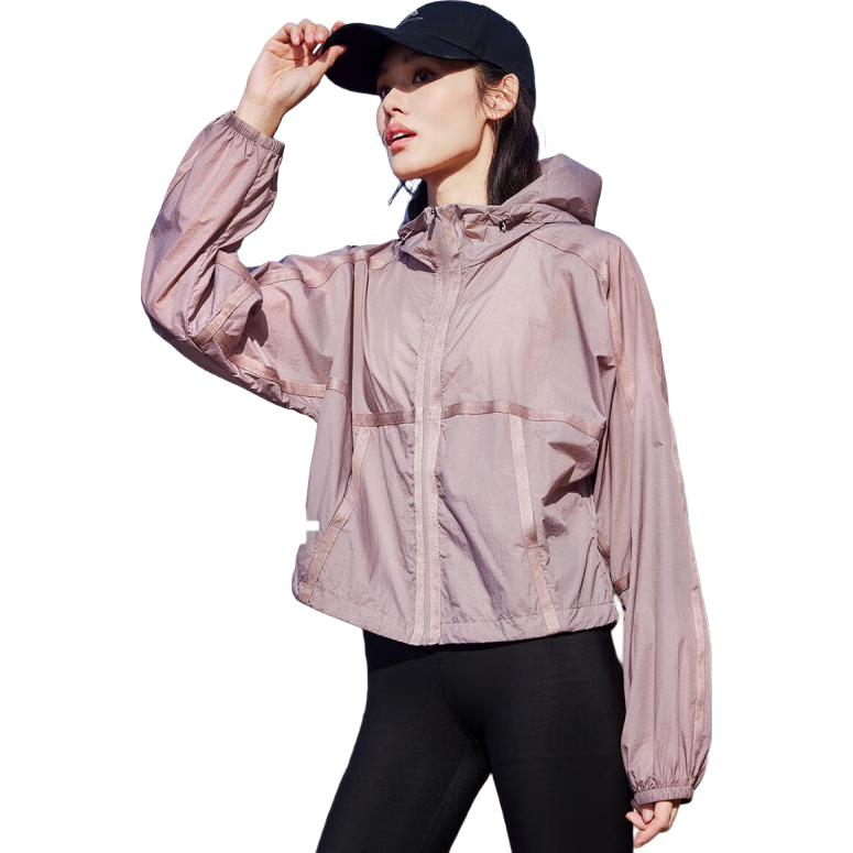 Pioneer Camp Butterfly Shadow Sun Protection Clothing for Women, Summer Lightweight Breathable Sun Protection Garment, UV-Resistant Skin Coat, Short Loose-Fitting Jacket