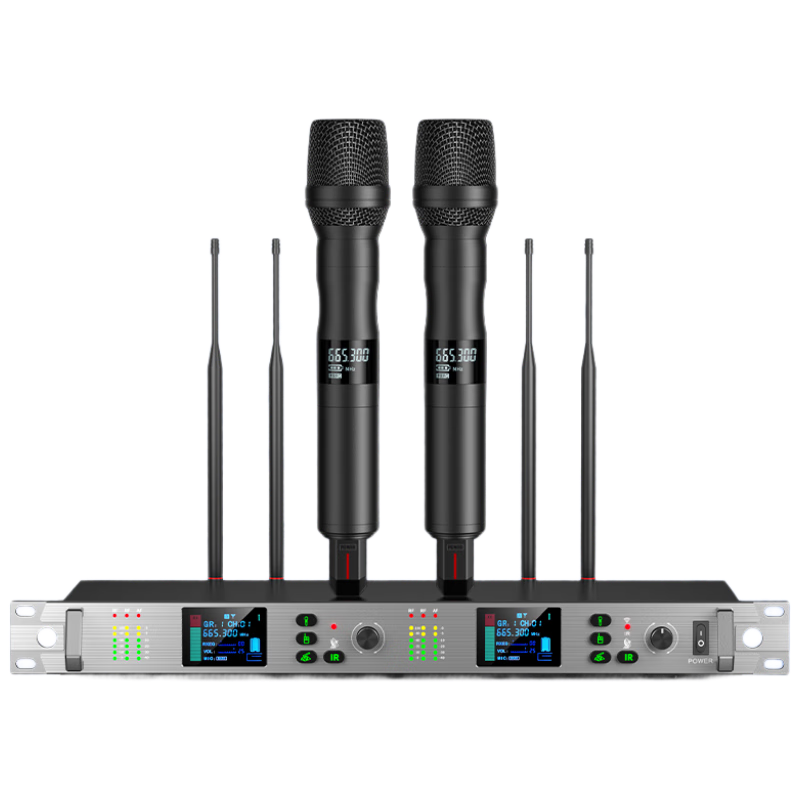SAST OK-108 Wireless Microphone U Band, Home KTV Singing Conference Host Performance School Professional Microphone True Diversity Infrared Anti-Loudness, One-To Microphone