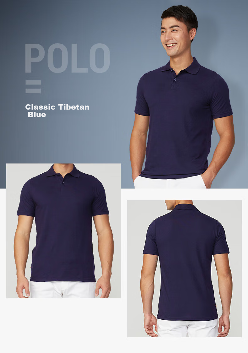 DECATHLON Polo Shirt for Men, Summer Short-Sleeve T-Shirt, Pure Cotton Breathable Solid Color Classic Black - All Cotton Version 170/88A/S-4216800 4