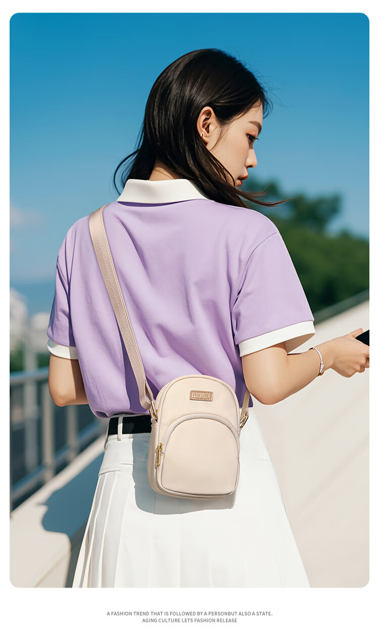 POLO Crossbody Bag, Women's Casual Handbag, Shoulder Bag, Fashionable Versatile Phone Pouch, Water-Resistant Oxford Fabric Gift for Girlfriend 10