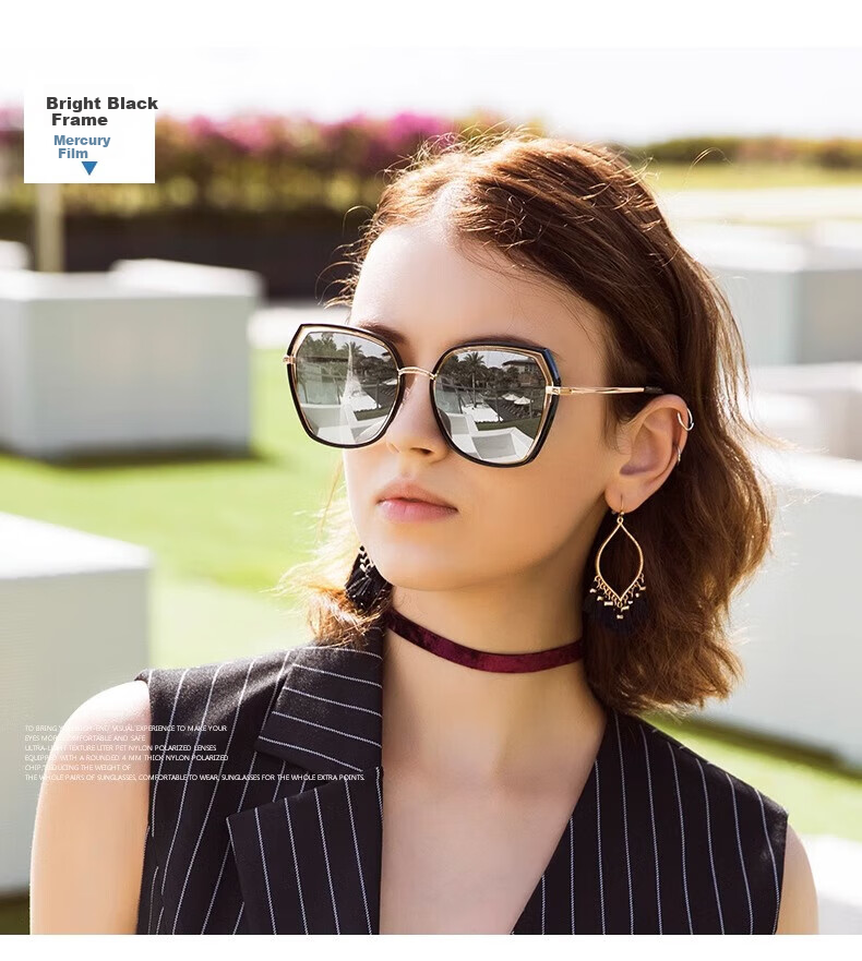 HORIEN Women's Sunglasses, UV Protection, 2026 New Style Polarized Glasses, Sun Protection UV400, High-End Driving Sunglasses 10
