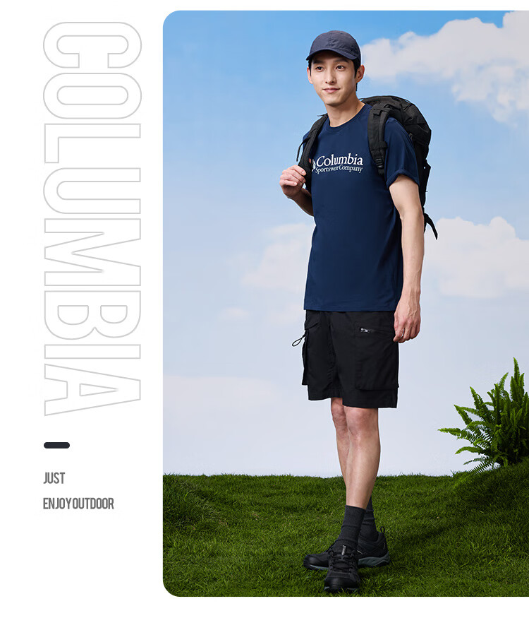 Columbia Men's T-Shirt 26 Spring Summer Outdoor Casual Sports Comfortable Cotton Breathable Short Sleeve AE8963 011 10