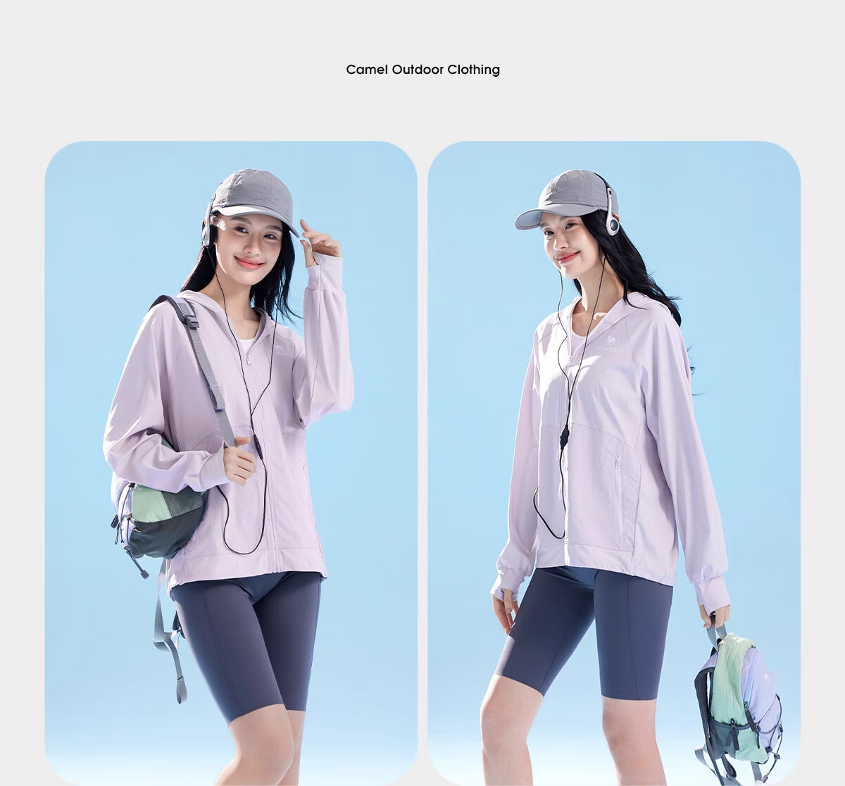 CAMEL Cold White Original Yarn Sun Protection Clothing UPF50+, Quick-Drying High-Elasticity Sun Protection Jacket A15BAVV086, Phantom Black 2XL 32