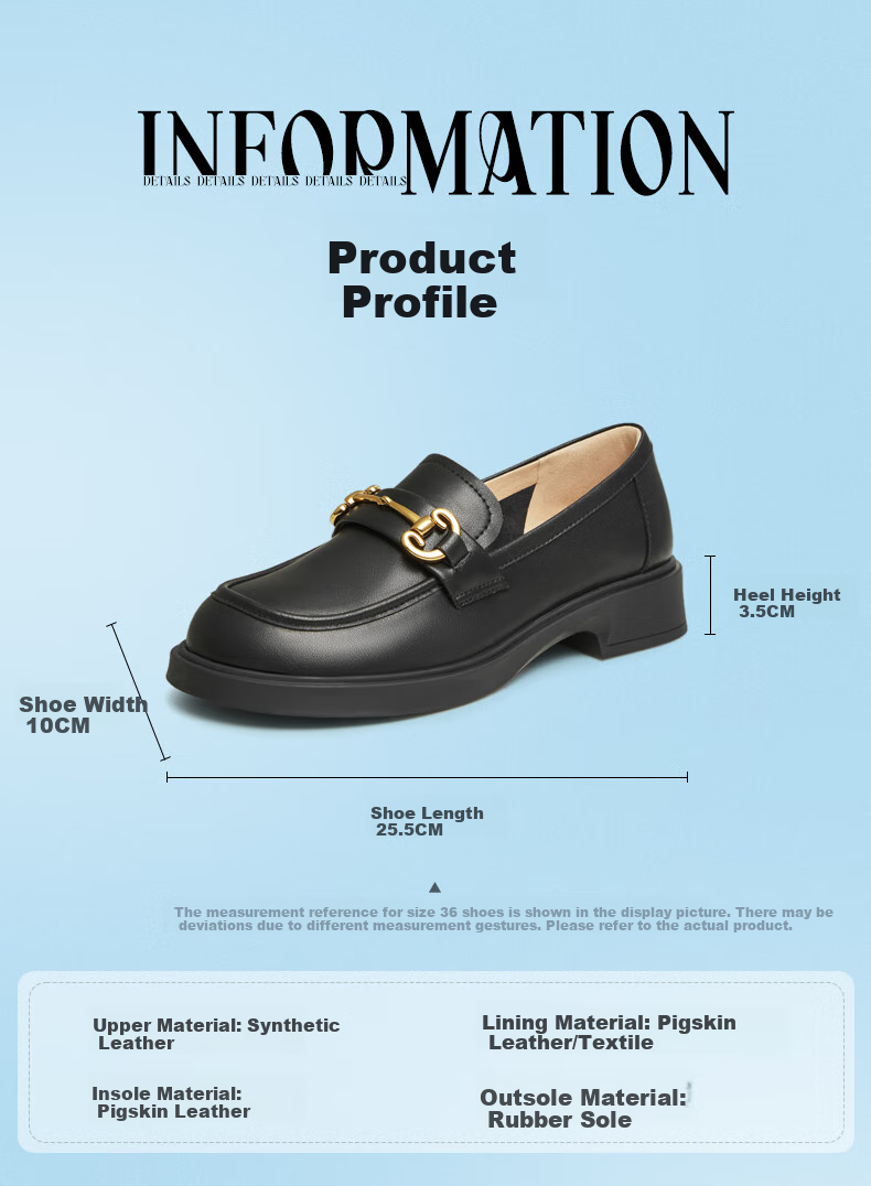 Tianmeiyi Platform Loafers Women's Single Shoes Mall Same Style Commuter Leather Shoes 6