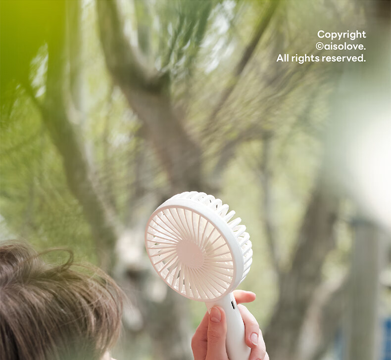 SOLOVE Premium N9pro Handheld Fan, USB Rechargeable Mini Fan with Base, Portable Small Electric Fan for Summer Outdoor Use, High-Power Student Office Fan, Long Battery Life, Quiet Operation, Green Color 3