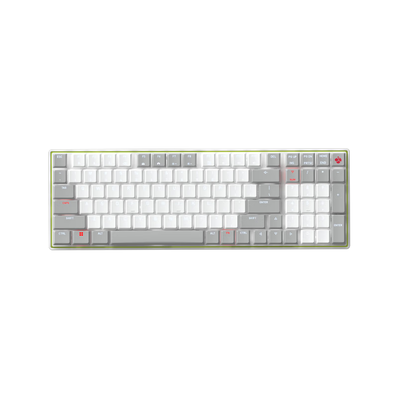 CHERRY KW550MX-LP Low-Profile Mechanical Keyboard Wired/Bluetooth Dual-Mode Gaming And Office Keyboard Compatible with MAC, Quiet And Eye-Catching Frame, 99 Keys, White Ivory Switches