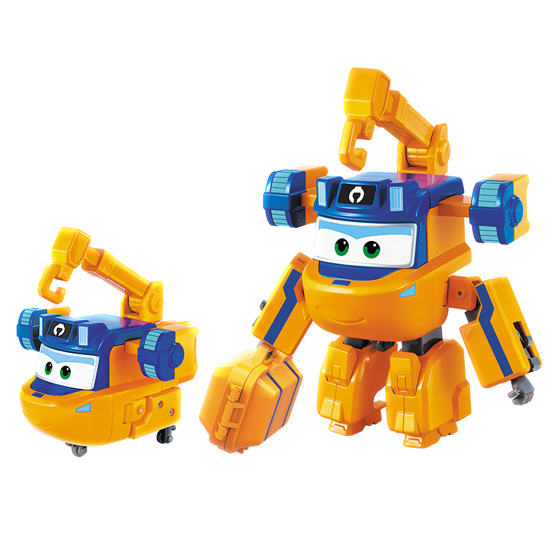 AULDEY Super Wings Transforming Robot Repairman, Heavy Engineering Set, Pretend Play Children's Toy, Birthday Gift