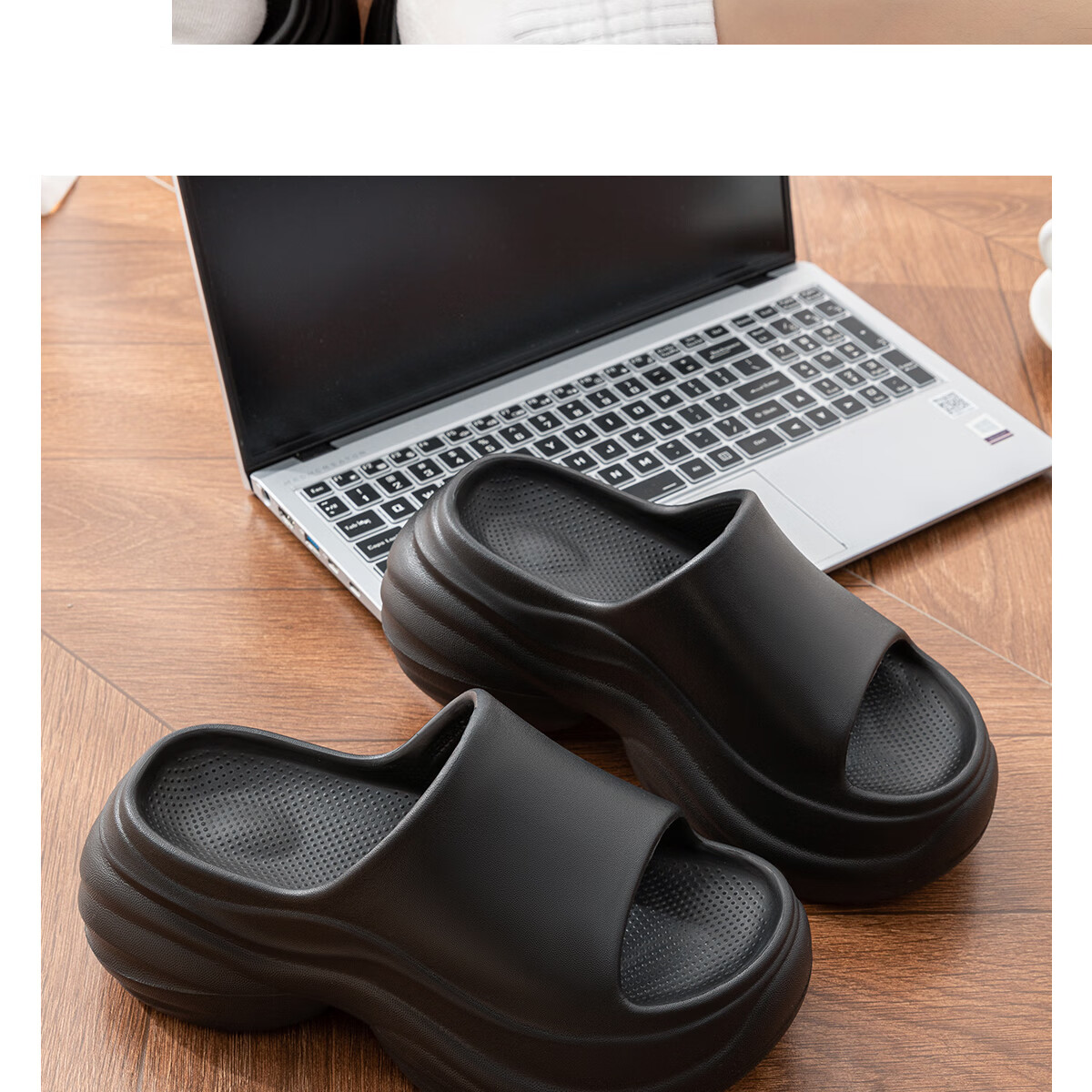 TZLDN Thick-Soled Heightening Heel Slippers for Women, Outdoor Wear, 2026 Summer New Style, High Aesthetic EVA Squishy Feeling Women's Sandals 14