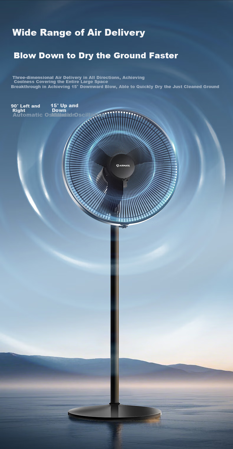 AIRMATE [Powerful Pure Copper Motor] Electric Fan, Bull Horn Fan, Industrial Floor Fan, 18-Inch Home And Commercial High-Power Electric Fan, Large Air Volume Factory Workshop Electric Fan FS45-X6 5