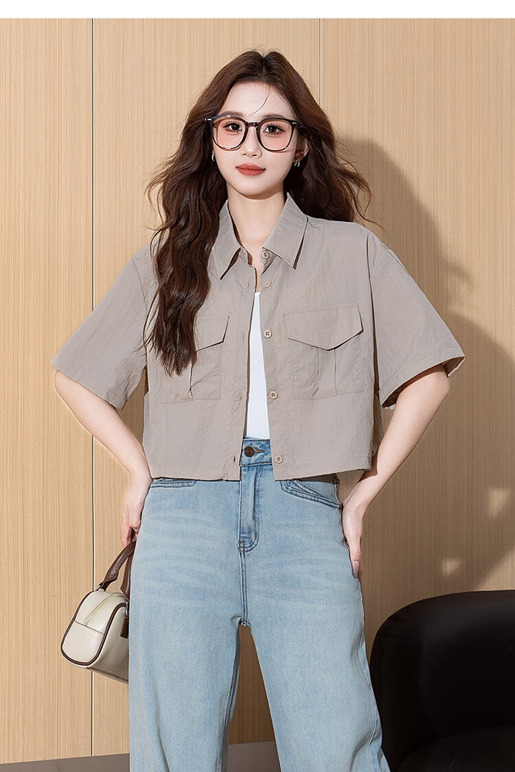 TonLion 2025 Spring Women's Casual Workwear-Style Short-Sleeve Shirt 11