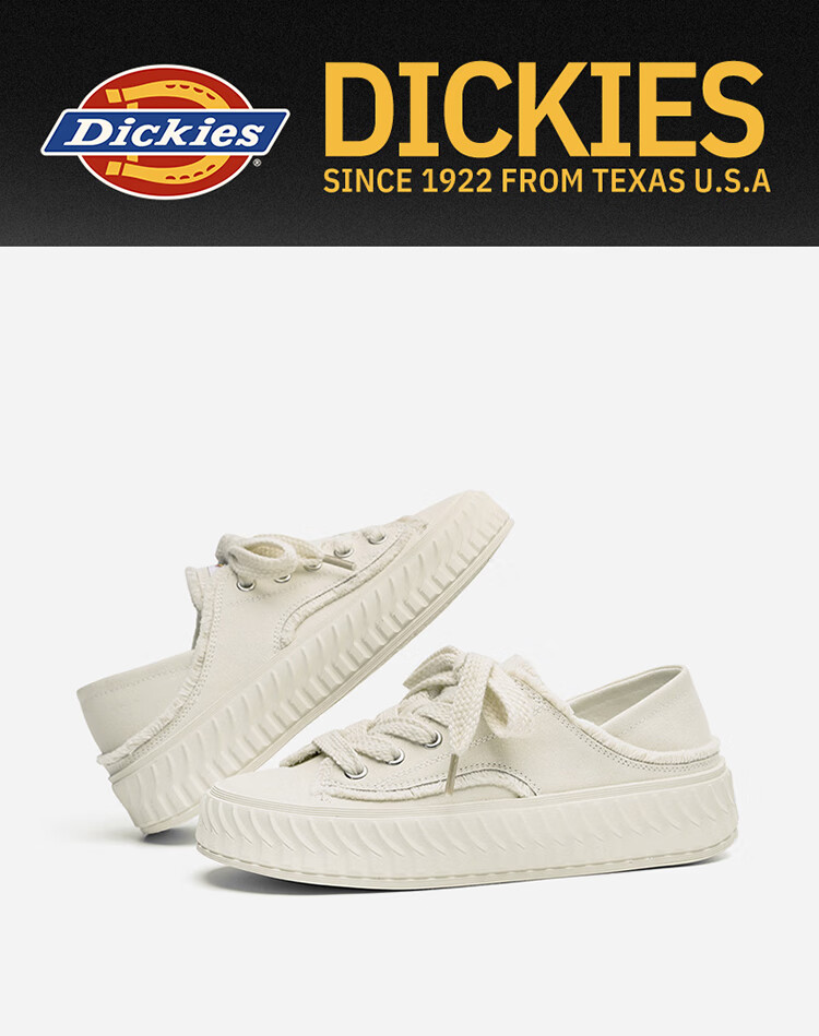 Dickies Women's Canvas Shoes, Trendy Casual Footwear, Low-Top Versatile Flat Shoes for Women, Black, Size 35 1