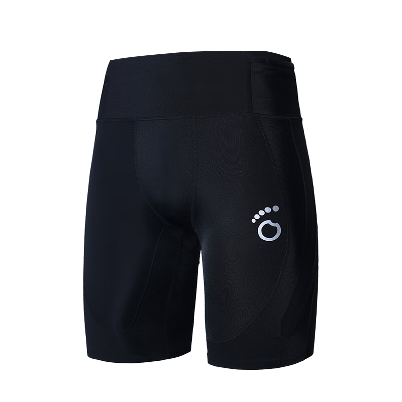Macondo 7th Generation Marathon Running Compression Shorts with Support, Three Pockets, Sweat-Resistant Phone Compartment, Black, Men's XL