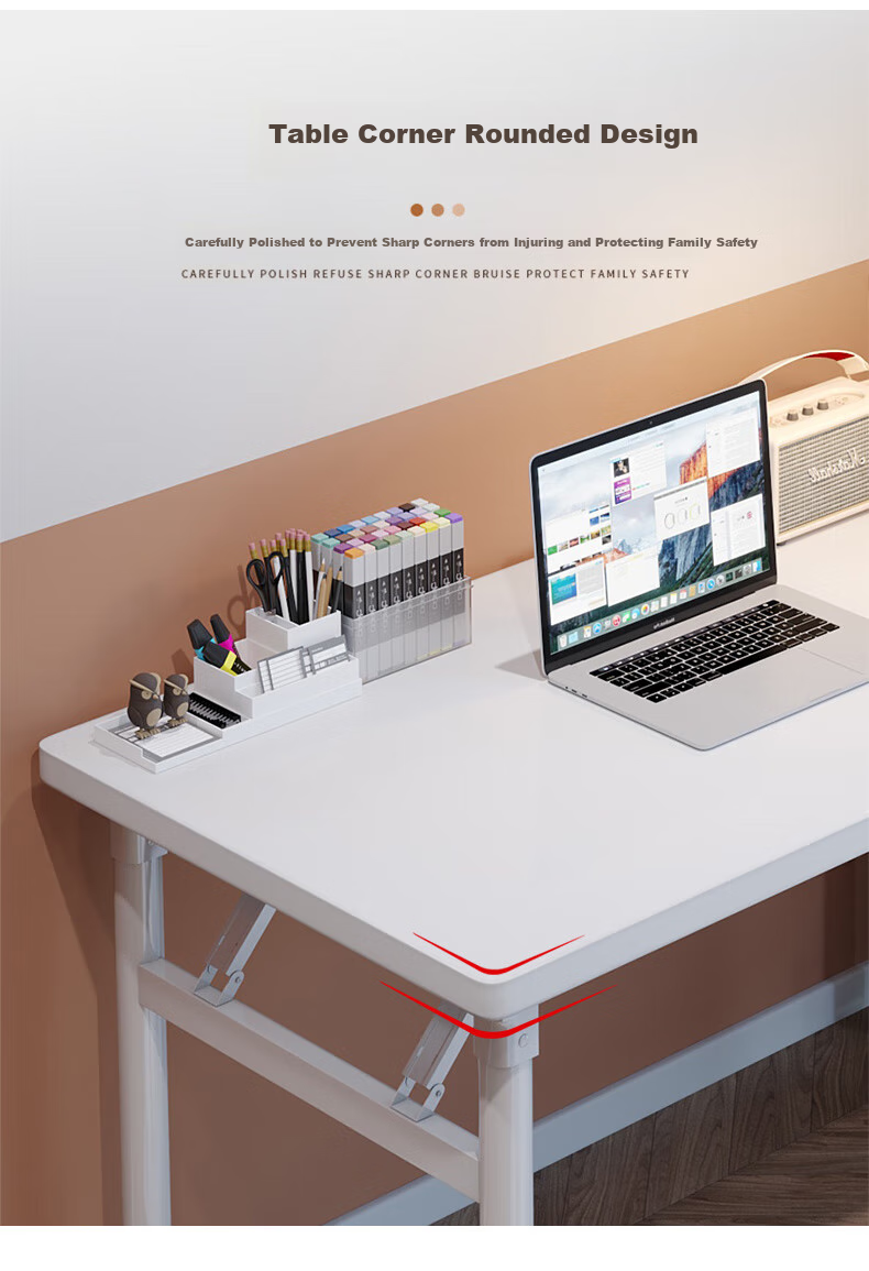 Quanpinwu Foldable Desk, Computer Table, Desktop Student Long Table, Bedroom Simple Writing Desk, Study Desk, Office Desk 6