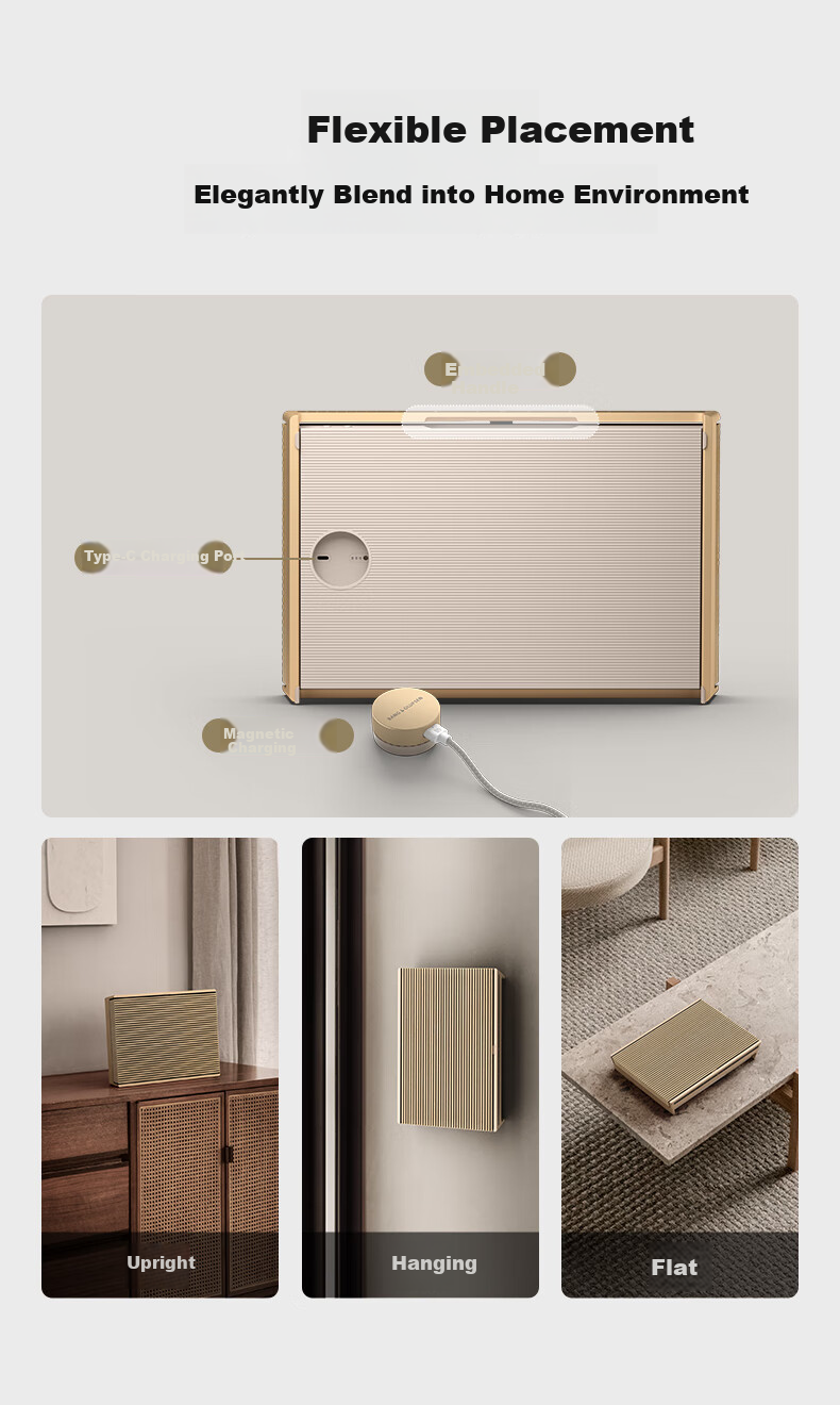 B&O [Gong Jun Endorsed] Beosound Level Bluetooth Speaker, Portable High-End Art Audio for Home Use, B& Audio, Dark Gray, Mid-Autumn Festival Gift 5
