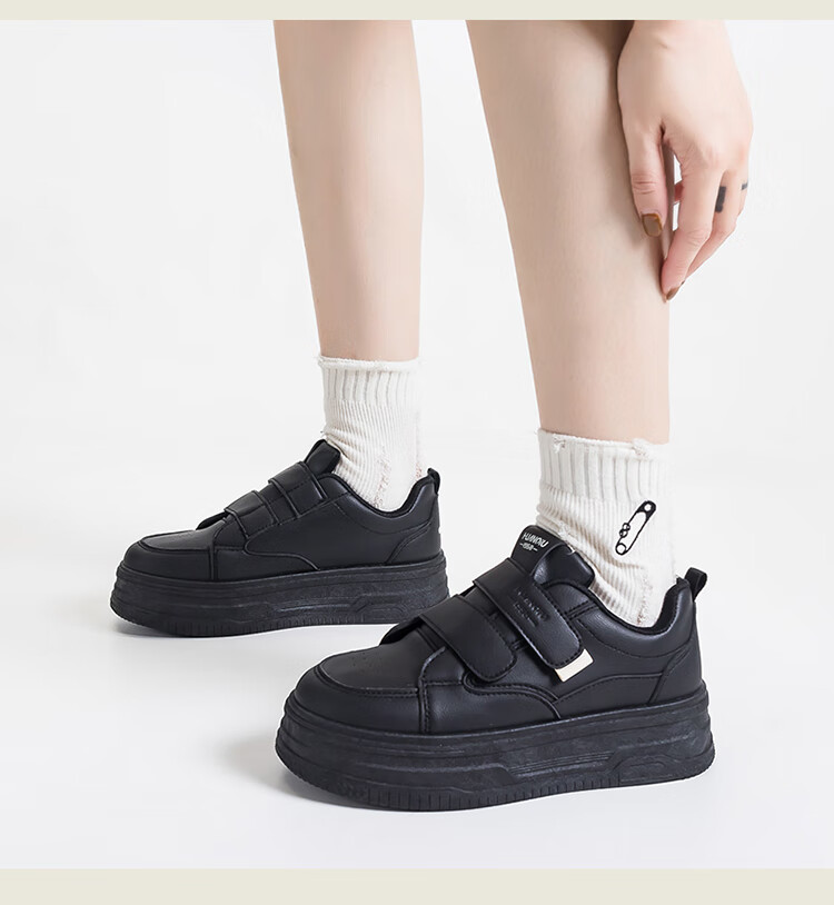 Global Magic Tape White Shoes for Women 2025 Spring New Style Niche All-match Student Campus Cute Casual Board Shoes 8
