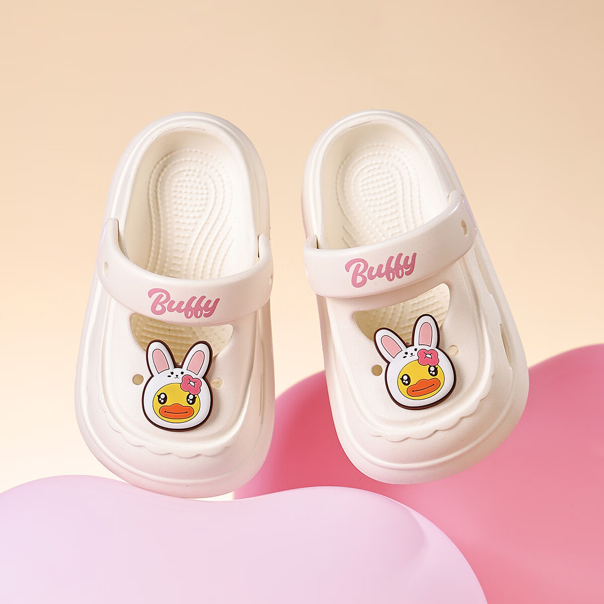 B.Duck Kids Girls Breathable Clog Sandals Children's Beach Slippers Cute Garden Shoes 5924 Beige Size 23