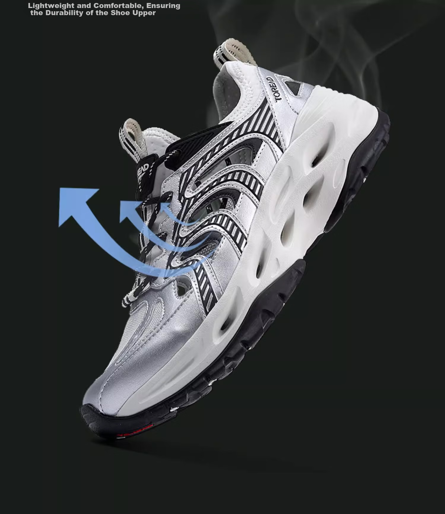 TOREAD Outdoor Non-Slip Breathable Hiking Shoes for Stream Trekking And Water Wading, Beige And Black - Men's Size 40 8